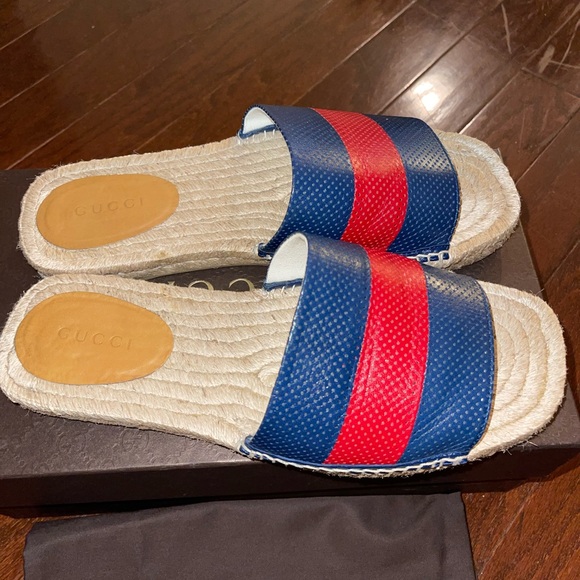 Gucci Men's espadrille slide sandal - Picture 3 of 6